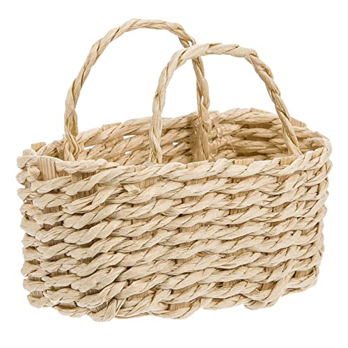 HOODANCOS Miniatur Geflochtener Korb Kleiner Rattan Aufbewahrungskorb Puppenhaus Zubehör für DIY Mini Landschaften für Dekoration für Mini Crafts und Fotorequisiten HOODANCOS Miniatur Geflochtener Korb Kleiner Rattan Aufbewahrungskorb Puppenhaus Zubehör für DIY Mini Landschaften für Dekoration für Mini Crafts und Fotorequisiten von HOODANCOS