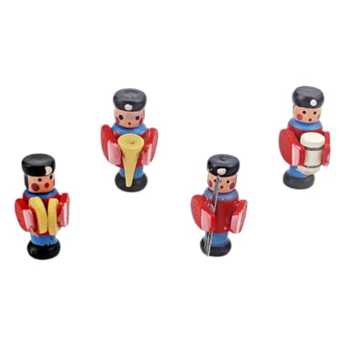 HOODANCOS Miniatur Holzpuppe Musiker Ornament Robustes Handgefertigtes Mini Haus Deko Langlebige Holzfigur für Puppenhaus Kreative DIY Landschaftsdekoration Vielseitig Einsetzbar von HOODANCOS