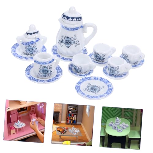 HOODANCOS Miniatur Keramik Teeservice Teilig Blaues Blumendesign Puppenhaus Zubehör Miniatur Teetasse Tassen und Untertassen Dekoration für Puppenhaus Micro Szene HOODANCOS Miniatur Keramik Teeservice Teilig Blaues Blumendesign Puppenhaus Zubehör Miniatur Teetasse Tassen und Untertassen Dekoration für Puppenhaus Micro Szene von HOODANCOS