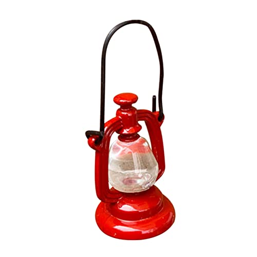 HOODANCOS Miniatur Kerosinlampe für Puppenhaus Dekorative Öllampe aus Hochwertigem Resin für Mini Landschaften und DIY Projekte Rot HOODANCOS Miniatur Kerosinlampe für Puppenhaus Dekorative Öllampe aus Hochwertigem Resin für Mini Landschaften und DIY Projekte Rot von HOODANCOS