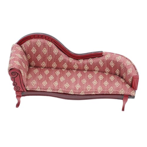 HOODANCOS Miniatur-puppenhaussofa Im Maßstab 1:12 Vintage-landhausstil Minimöbel Für Moderne Puppenhäuser Miniaturhauszubehör Miniaturcouch Aus Holz von HOODANCOS