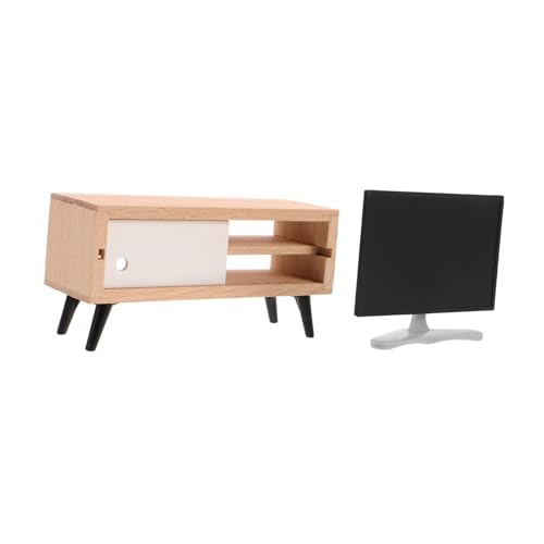 HOODANCOS Miniaturfernseher mit Tv Ständer für Puppenhaus Maßstab Wohnzimmermöbel LCD Display Realistische Gestaltung für Kreative Spielwelten Vielseitig Einsetzbar Verschiedenen Räumen HOODANCOS Miniaturfernseher mit Tv Ständer für Puppenhaus Maßstab Wohnzimmermöbel LCD Display Realistische Gestaltung für Kreative Spielwelten Vielseitig Einsetzbar Verschiedenen Räumen von HOODANCOS