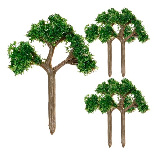 HOODANCOS Modellbäume 5 Stück Künstlicher Miniaturbaum Künstliche Pflanzen Zuglandschaft Architekturbäume Feengartenbäume Wargame-Bäume für Diorama DIY Sandtisch Basteln Grün 4 5 cm von HOODANCOS