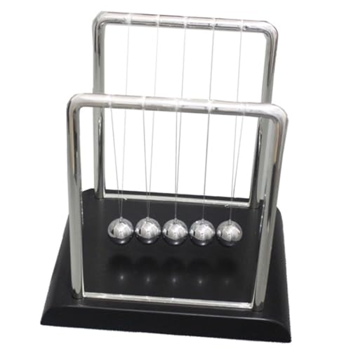 HOODANCOS Newton Schwung Balance Ball Metall Dekoration Kinetisches Schreibtischspielzeug zur Stressreduktion Wissenschaft Physik Lernspiel für Büro und Zuhause Geschenkidee für Erwachsene von HOODANCOS