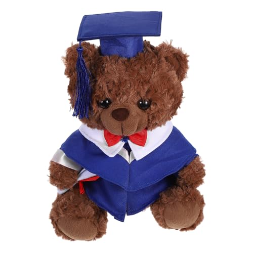 HOODANCOS Plüsch Dr Bär Abschlussbär Kuscheltier für Graduierung Weicher Plüsch mit Doktorhut für Abschlussfeier und Dekoration Vielseitiges Kissen von HOODANCOS