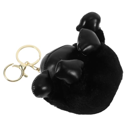 HOODANCOS Plüsch Gorilla Schlüsselanhänger Kuscheliger Gorilla Anhänger Schlüsselring Taschenanhänger Schwarz Weicher Kuscheltier Anhänger für Rucksack Geldbörse Vielseitiger von HOODANCOS