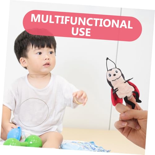 HOODANCOS Plüsch Tierhandpuppe Marienkäfer für Kleinkinder Weiches Fingerkuscheltier Interaktive Handpuppe für Frühe Bildung Kreatives Rollenspiel und Geschichtenerzählen Vielseitig für von HOODANCOS