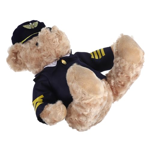 HOODANCOS Plüschbär Airline Uniform Bär Partygeschenk Plüschbär Plüschbär Kuscheltier Bär Zum Geburtstag Süßer Plüschbär Hochzeitsgeschenk Bär Partygeschenk Bär Pp Baumwolle von HOODANCOS
