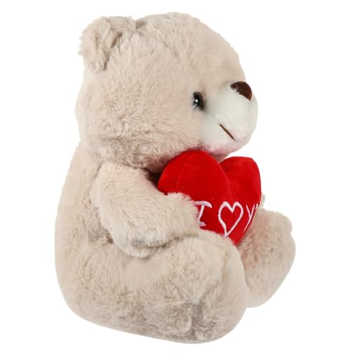 HOODANCOS Plüschbär mit Herz Kuscheltier Flauschig und Hautfreundlich Valentinstag Dekoration Sofa Schlafzimmer von HOODANCOS