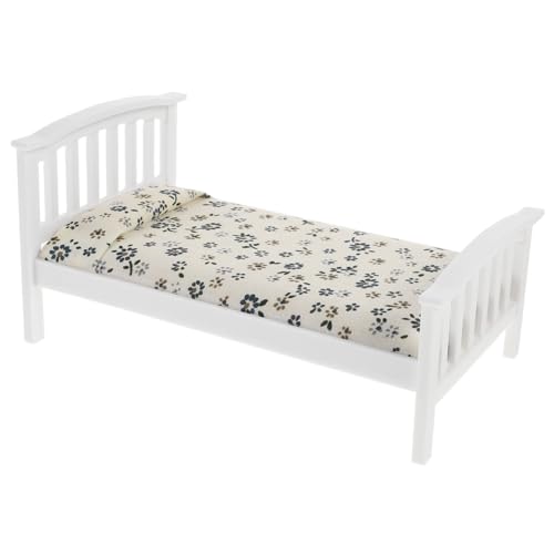 HOODANCOS Puppenhausbett: Miniaturmöbel - Schlafzimmerspielzeug Kunststoff Im Maßstab 1:12 - Kleines Hauszubehör Für Mädchen, Kinder, Babys, Rollenspiele HOODANCOS Puppenhausbett: Miniaturmöbel - Schlafzimmerspielzeug Kunststoff Im Maßstab 1:12 - Kleines Hauszubehör Für Mädchen, Kinder, Babys, Rollenspiele von HOODANCOS