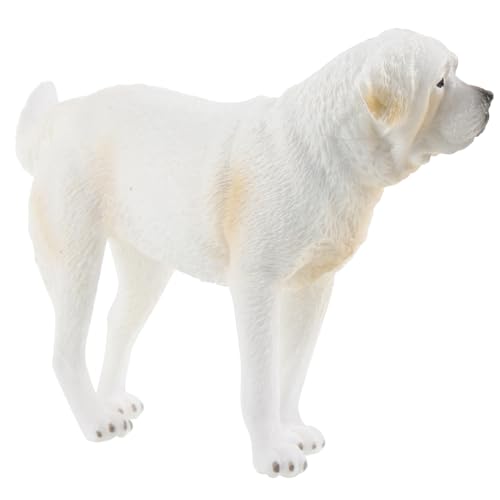 HOODANCOS Realistische Saint Hundestatue aus Stabilem Kunststoff Detailgetreues Dekofigur für Miniaturgarten Schreibtisch und Naturgetreues Hundeornament für Hundeliebhaber von HOODANCOS
