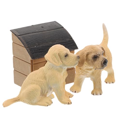 HOODANCOS Realistisches Hundehaus Set mit Welpenfiguren Miniatur Haustier Figuren für Sammlung und Feengarten Deko Niedliche Hund Dekorationen und Zubehör HOODANCOS Realistisches Hundehaus Set mit Welpenfiguren Miniatur Haustier Figuren für Sammlung und Feengarten Deko Niedliche Hund Dekorationen und Zubehör von HOODANCOS
