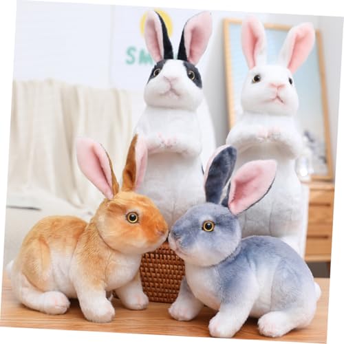 HOODANCOS Realistisches Plüschtier Hase Groß Cartoon Kuscheltier Kinderzimmer Dekoration für Junge Mädchen Kuscheln Einschlafen von HOODANCOS