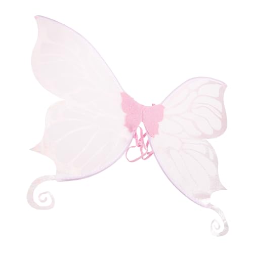 HOODANCOS Schmetterlingsflügel Kostüm Flügel Leicht Tragbar Sicher für Party Halloween Fotorequisite Mädchen Verkleidung Zubehör Rosa von HOODANCOS