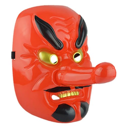 HOODANCOS Tengu-Maske Japanische Cosplay-Maske Drama-Maske Samurai-Oni-Maske Geister-Cosplay-Requisite Ninja-Maske Punk-Maske Für Karnevalsball Halloween-Party von HOODANCOS