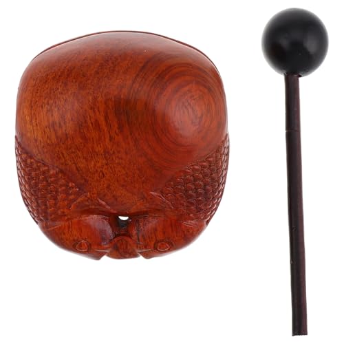 HOODANCOS Traditionelles Holzfisch Instrument für Büroangestellte Zen Trommel zur Meditation Handgefertigte Holzdekoration für Home Office Stressabbauendes Percussion Instrument von HOODANCOS