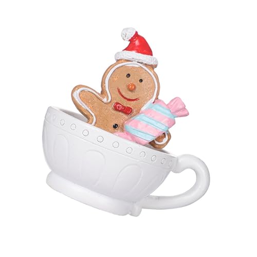 Cartoon-Weihnachts-Kuchendekoration, Weihnachtsmann, Schneemann in Tasse, Harz, Statuen für Tischplatte und Regale Cartoon-Weihnachts-Kuchendekoration, Weihnachtsmann, Schneemann in Tasse, Harz, Statuen für Tischplatte und Regale von HOOLRZI