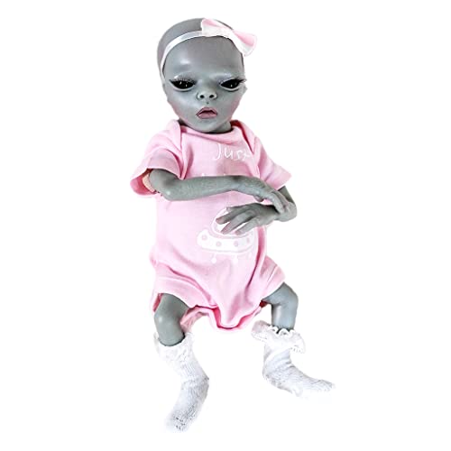 HOOLRZI 14-Zoll Alien Baby Kuscheltier Für Simulationsspielzeug Schön Für Kindergeburtstagspuppen Mit 3D Haut Die Echt Aussehen Und Winzige Puppen Sind Ganzkörper Silikon von HOOLRZI