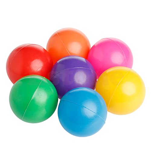 HOOLRZI 50 Stück Mehrfarbiger Spielzeugball Für Babys Und Kinder Runder Meeresball Aus Weichem Kunststoff 5 5 cm Mehrfarbiger Spielzeugball Für Babys Und Kinder von HOOLRZI