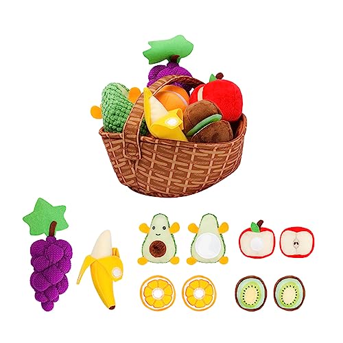 HOOLRZI Gemüsespielzeug Frühstücksspielzeug Küche Obstspielzeug Obst Und Gemüsespielzeug Für Kleinkinder Spielhausspielzeug Küchenspielzeug Frühstücksspielzeugset von HOOLRZI