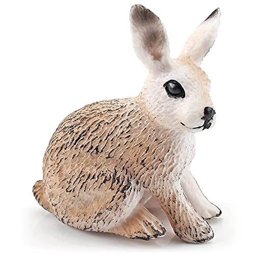 HOOLRZI Kleine Realistische Harz Kaninchen Für Kleinkinder Und Kinder Cupcake Spielzeug Set Frühes Lernspielzeug Geschenke Kaninchen Figuren Spielzeug von HOOLRZI