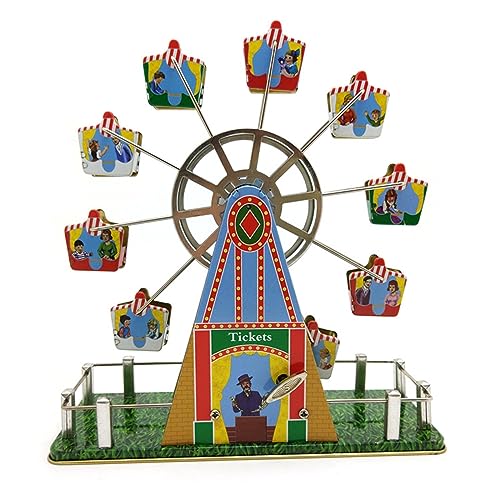 HOOLRZI Kreative Fensterdekoration Vintage Riesenrad Aufziehspielzeug Spieluhr Für Home Club Display Dekoration Aufziehspielzeug Kostüm von HOOLRZI