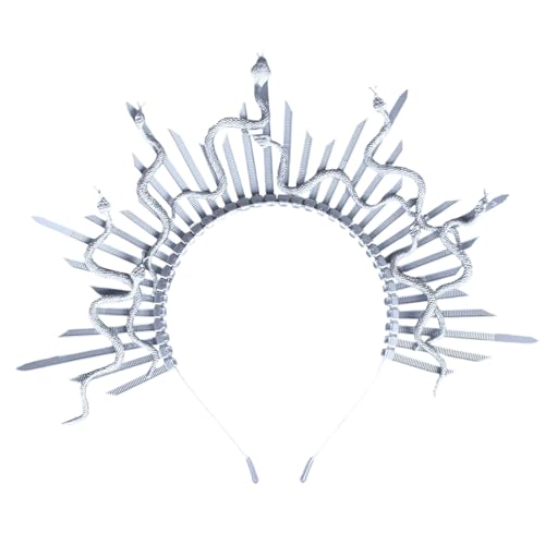HOOLRZI Punk Gorgon Stirnband Schlange Haarband Cosplay Kostüm Neuheit Griechisch Mythische Schlange Haarband Erwachsene Maskeraden Party Kopfbedeckung von HOOLRZI