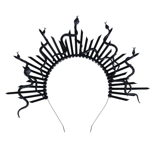 HOOLRZI Punk Gorgon Stirnband Schlange Haarband Cosplay Kostüm Neuheit Griechisch Mythische Schlange Haarband Erwachsene Maskeraden Party Kopfbedeckung von HOOLRZI