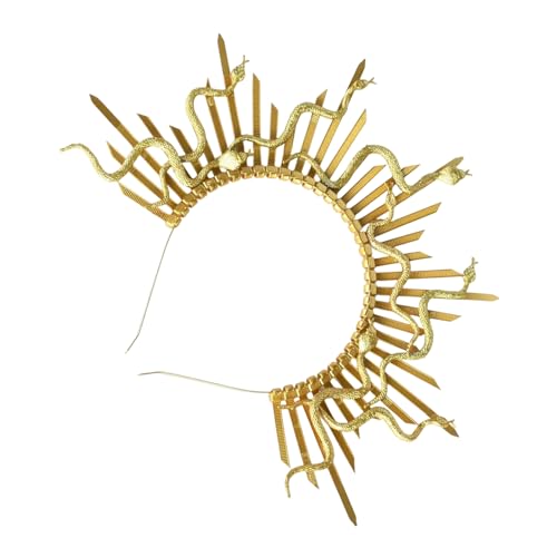 HOOLRZI Punk Gorgon Stirnband Schlange Haarband Cosplay Kostüm Neuheit Griechisch Mythische Schlange Haarband Erwachsene Maskeraden Party Kopfbedeckung von HOOLRZI