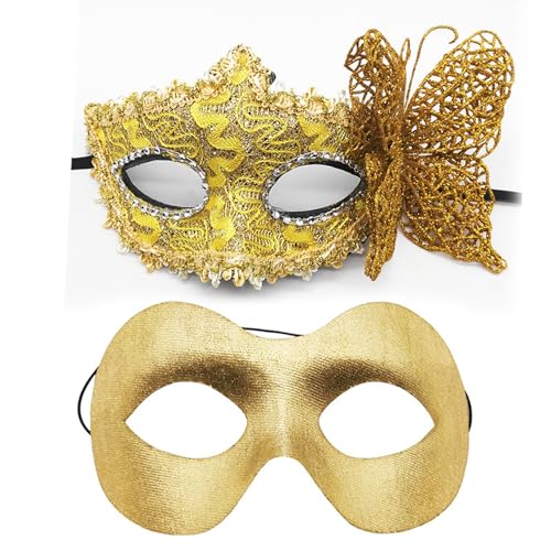 HOOLRZI Set mit 2 tragbaren Maskeraden, stilvolle Schmetterlingsseite, dekoriert, Party für Festival-Anlässe HOOLRZI Set mit 2 tragbaren Maskeraden, stilvolle Schmetterlingsseite, dekoriert, Party für Festival-Anlässe von HOOLRZI