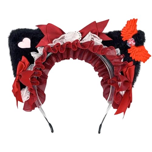 HOOLRZI Stylischer Kätzchen-Kopfschmuck, Bälle, Geburtstag, Haarbänder, lustige Kopfbedeckung, Halloween-Schleifen, bezaubernde Haar-Kopfbedeckung HOOLRZI Stylischer Kätzchen-Kopfschmuck, Bälle, Geburtstag, Haarbänder, lustige Kopfbedeckung, Halloween-Schleifen, bezaubernde Haar-Kopfbedeckung von HOOLRZI