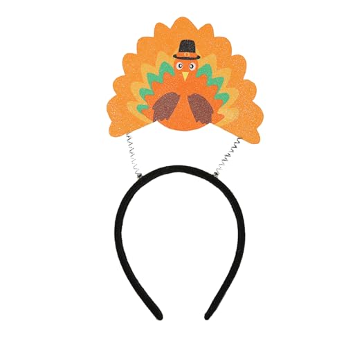 HOOLRZI Thanksgiving-Truthahn-Stirnband für alle Altersgruppen, Festival-Dekoration, festlicher Party-Kopfschmuck für Familientreffen von HOOLRZI