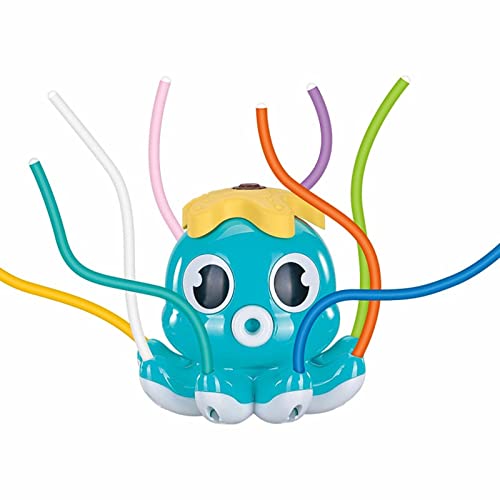 Octopus Wassersprühsprinkler Spielzeug Für Rasen Hochzeit Hinterhof Spielset Mit Drehbarem 8-Schlauch Interaktive Spritzaktivität Wassersprühspielzeug Wassersprühspielzeug Für Draußen von HOOLRZI