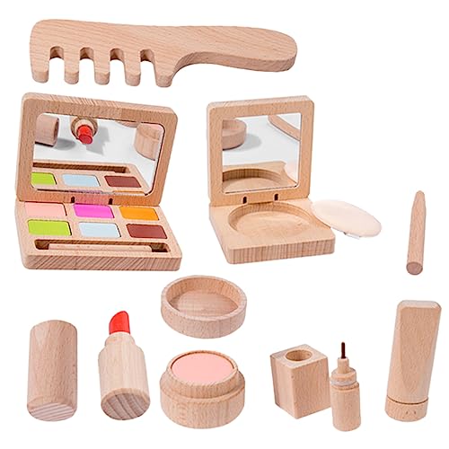 1 x Make-up-Set für Puppenhaus, Make-up-Set für Kinder, Spielzeug-Set für Mädchen, Spielzeug aus Holz, Gusto, kleines Kind von HOOTNEE