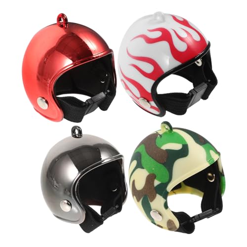 4 Stück Lustiger Hühnerhelm Lebende Hühner Hühnervogelhut Leckerlibeutel Aus Silikon Geflügel Lustiger Hut Helm Für Kleine Haustiere Mini-küken Huhn Antikollisions Hahn Hut Plastik von HOOTNEE