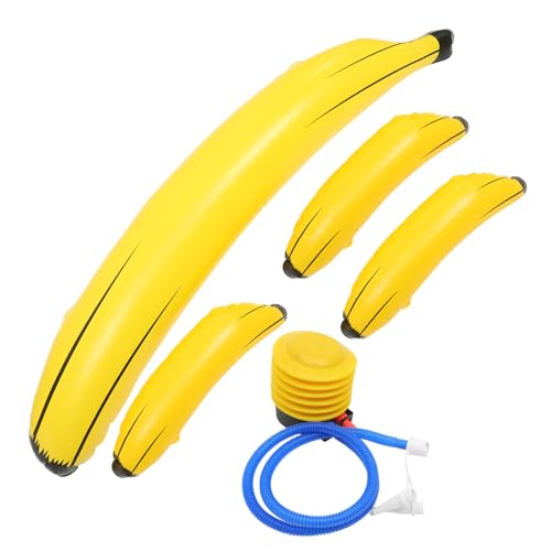 HOOTNEE 1 Satz Aufblasbare Banane Bananenmodell Aufblasbarer Aufblasbares Bananen-partyspielzeug Aufblasbare Frucht Bananenspiel-Requisite Bananenballon Pool-Obst Groß Spiel Requisiten PVC von HOOTNEE