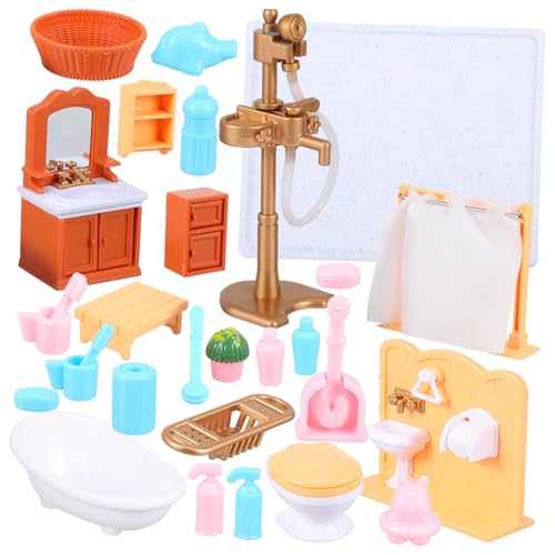HOOTNEE 1 Satz Badezimmer Möbel für Puppenhaus Teiliges Badzubehör aus Sicherem für Dekoration und Fotografie Mini Bathtub Kit für Kreative Spielwelten HOOTNEE 1 Satz Badezimmer Möbel für Puppenhaus Teiliges Badzubehör aus Sicherem für Dekoration und Fotografie Mini Bathtub Kit für Kreative Spielwelten von HOOTNEE
