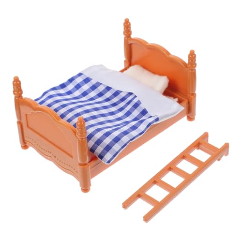 1 Satz Bettmodell Wiege für Babypuppen Puppenhaus-Schlafzimmer modellhaus puppenstubenmöbel Modelle Wohnkultur Mini-Hausornamente Mini-Möbelmodell Miniatur Etagenbett von HOOTNEE