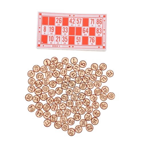 HOOTNEE 1 Satz Brettspielset aus Klassisches Bingo mit Schachfiguren und Zahlenkarten für Interaktive Familienabende und Partys Leicht und Tragbar für Gesellige Zusammenkünfte HOOTNEE 1 Satz Brettspielset aus Klassisches Bingo mit Schachfiguren und Zahlenkarten für Interaktive Familienabende und Partys Leicht und Tragbar für Gesellige Zusammenkünfte von HOOTNEE
