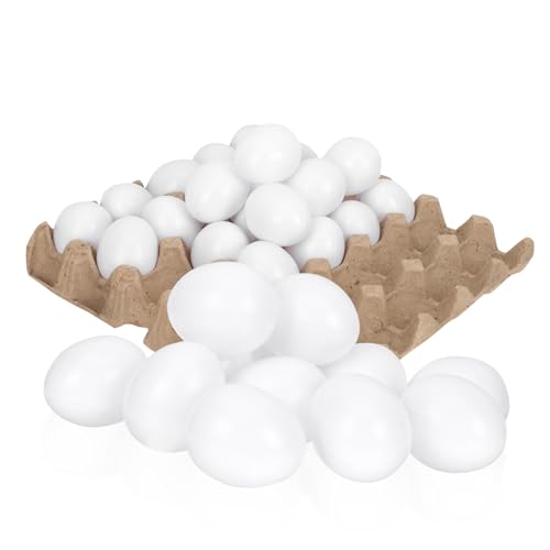 HOOTNEE 1 Satz Decorative Fake Eggs für Weißes Plastik Ei für DIY Kunsthandwerk Farbgestaltung und Kreative Spielideen Simulationseier für Fesselnde Bastelprojekte HOOTNEE 1 Satz Decorative Fake Eggs für Weißes Plastik Ei für DIY Kunsthandwerk Farbgestaltung und Kreative Spielideen Simulationseier für Fesselnde Bastelprojekte von HOOTNEE