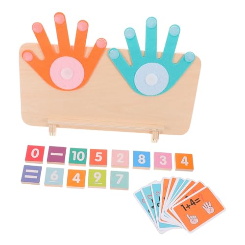 HOOTNEE 1 Satz Hilfsmittel für den Matheunterricht Blöcke zählen Montessori zählen Nummernverfolgungstafel Mathe-Tools für Vorschulkinder für Kleinkinder zählen hölzern von HOOTNEE