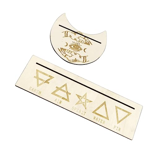 HOOTNEE 1 Satz Holz Tarot Kartenhalter Handgefertigter Ständer für Tarotkarten Rechteckig Mondform für Altar Aufbewahrung und Präsentation von Wahrsagungszubehör HOOTNEE 1 Satz Holz Tarot Kartenhalter Handgefertigter Ständer für Tarotkarten Rechteckig Mondform für Altar Aufbewahrung und Präsentation von Wahrsagungszubehör von HOOTNEE