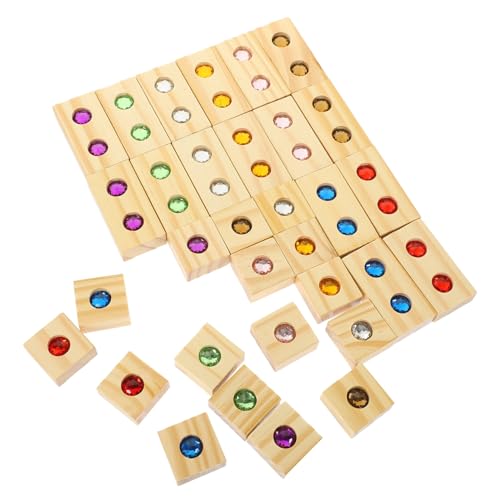 HOOTNEE 1 Satz Holzbausteine mit Edelstein Einlage Teiliges für Kleinkinder Fördert und Formenerkennung Kreative Bauaktivitäten und Interaktive Eltern HOOTNEE 1 Satz Holzbausteine mit Edelstein Einlage Teiliges für Kleinkinder Fördert und Formenerkennung Kreative Bauaktivitäten und Interaktive Eltern von HOOTNEE