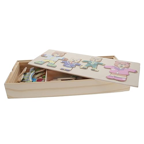 HOOTNEE 1 Satz Holzpuzzle Tiermotiv Bär Pädagogisches Lernspielzeug für Kleinkinder Cartoon Design Fördert Kreativität und Hand Auge Koordination Sicheres und Zuverlässiges Holzmaterial HOOTNEE 1 Satz Holzpuzzle Tiermotiv Bär Pädagogisches Lernspielzeug für Kleinkinder Cartoon Design Fördert Kreativität und Hand Auge Koordination Sicheres und Zuverlässiges Holzmaterial von HOOTNEE