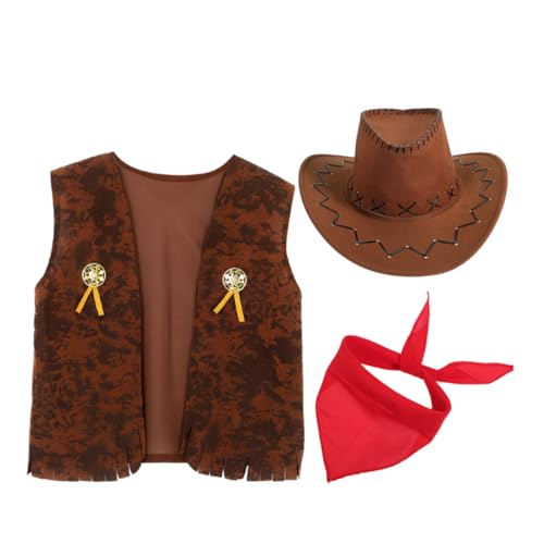 HOOTNEE 1 Satz Jeans Tanzkostüme Cowboy-partykostüm Cowboy -kostüm Halloween Western Kostüm Partyzubehör Im Cowboy-Stil Kostüme Für Erwachsene Western-Cowboy-kostüm Cowgirl -Anzug Stoff von HOOTNEE