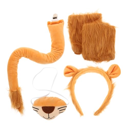 HOOTNEE 1 Satz Lion Cosplay Kostüm Zubehör mit Kopfband und Handschuhen Tierkostüm Accessoire für Geburtstagsfeiern Karneval und Cosplay Events HOOTNEE 1 Satz Lion Cosplay Kostüm Zubehör mit Kopfband und Handschuhen Tierkostüm Accessoire für Geburtstagsfeiern Karneval und Cosplay Events von HOOTNEE