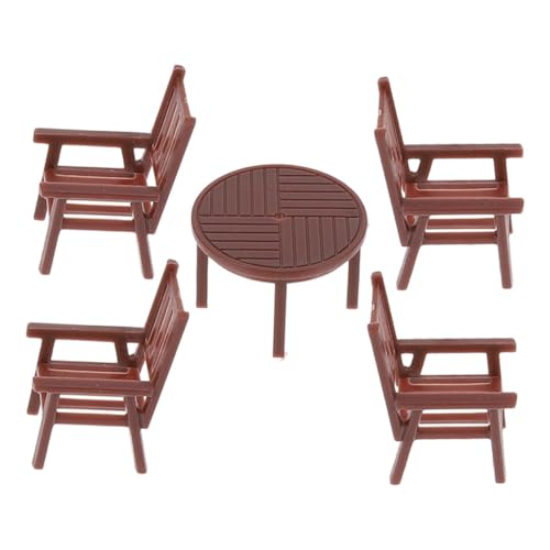 HOOTNEE 1satz Miniaturmöbel Set Für Tisch Und Stühlen Miniaturküchenmöbel Für Kreative Szenen Und Perfektes Zubehör Für Architekturdarstellungen von HOOTNEE