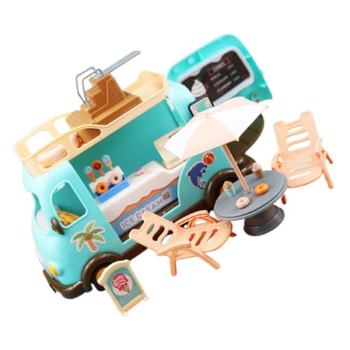 HOOTNEE 1 Satz Miniaturisierte Puppenhaus Eiswagen Spielset mit Zusammenklappbarem Strandstuhl und Realistischen Lebensmittelspielzeugen für Kreative Rollenspiele und Dekoration im HOOTNEE 1 Satz Miniaturisierte Puppenhaus Eiswagen Spielset mit Zusammenklappbarem Strandstuhl und Realistischen Lebensmittelspielzeugen für Kreative Rollenspiele und Dekoration im von HOOTNEE