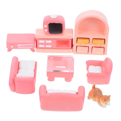 HOOTNEE 1 Satz Miniaturmöbel für Puppenhaus Teiliges Sofa Tv Schrank Kaffeetisch Katzenmodell Charmante Dekoration für DIY Puppenhaus und Kreative Wohnraumgestaltung HOOTNEE 1 Satz Miniaturmöbel für Puppenhaus Teiliges Sofa Tv Schrank Kaffeetisch Katzenmodell Charmante Dekoration für DIY Puppenhaus und Kreative Wohnraumgestaltung von HOOTNEE