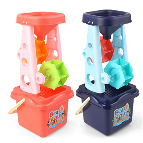 HOOTNEE 1 Satz Sandspielzeug für Interaktive Sandspielzeuge mit Eimer und Sanduhr für Strand für Outdoor Spielspaß Blau von HOOTNEE
